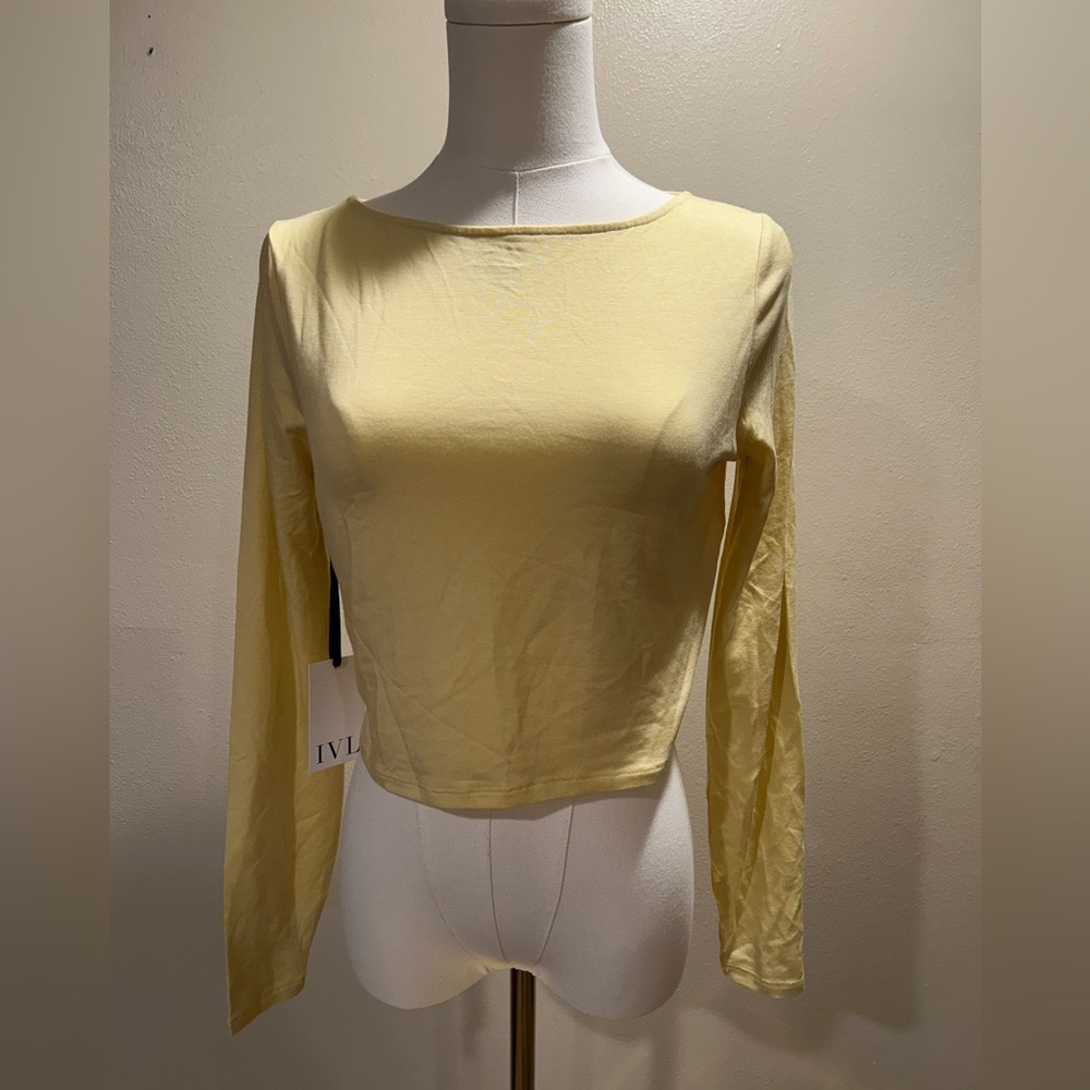 Women's IVL Yellow Long Sleeve Top